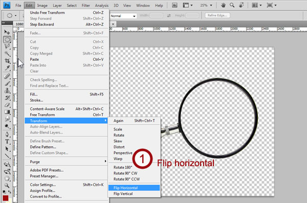 Creating a magnified text effect in Photoshop